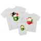 Сніговики в чашках - комплект новорічних футболок для всієї сімї купити в інтернет магазині