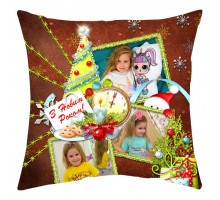 З Новим Роком! - новорічна подушка декоративна на 3 фото