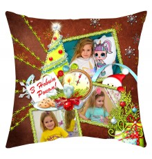 З Новим Роком! - новорічна подушка декоративна на 3 фото