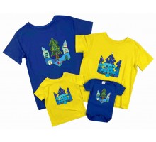 Герби новорічні - комплект сімейних футболок