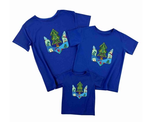 Гербы новогодние - комплект семейных футболок купить в интернет магазине