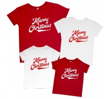 Merry Christmas - новорічні футболки для всієї родини family look