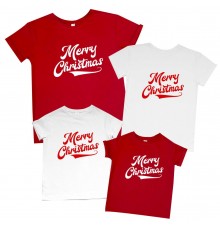 Merry Christmas - новогодние футболки для всей семьи family look