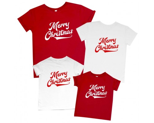 Merry Christmas - новогодние футболки для всей семьи family look купить в интернет магазине