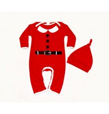 Санта Клаус - новорічний комбінезон із шапкою для новонароджених