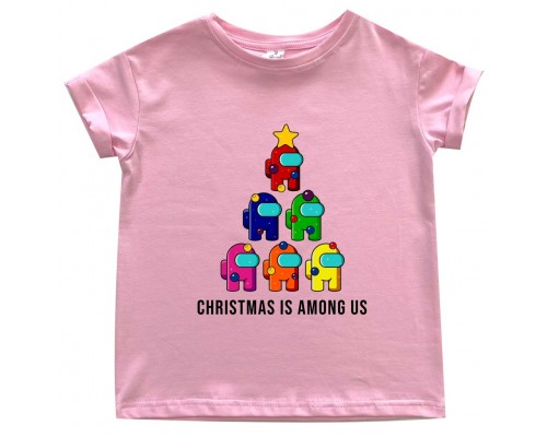 Christmas is Among Us - дитяча новорічна футболка купити в інтернет магазині