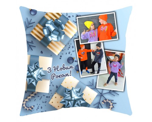 З Новим Роком! - подушка декоративна на Новий рік на 3 фото купити в інтернет магазині