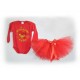 Новогоднее чудо с птичкой - комплект для девочки на Новый год боди +юбка пачка фатиновая купить в интернет магазине