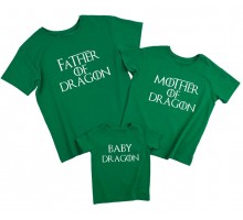 Father, Mother of Dragon, Baby Dragon - комплект футболок для всієї родини