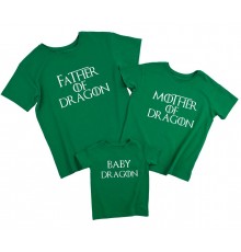 Father, Mother of Dragon, Baby Dragon - комплект футболок для всей семьи