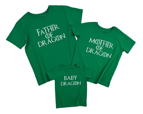 Father, Mother of Dragon, Baby Dragon - комплект футболок для всей семьи купить в интернет магазине