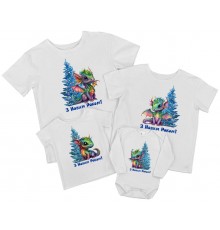 Дракони З Новим Роком! - новорічні футболки для всієї родини