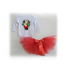 Минни Маус - комплект для девочки на Новый год боди +юбка пачка фатиновая