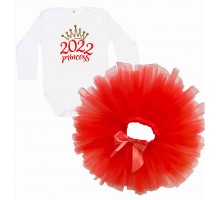 Princess 2024 - новорічний комплект для дівчинки боді +спідниця фатинова пачка