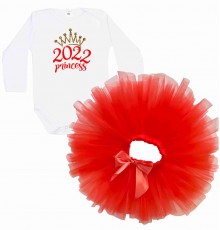 Princess 2024 - новогодний комплект для девочки боди +юбка пачка фатиновая