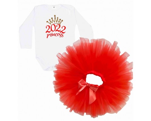 Princess 2024 - новогодний комплект для девочки боди +юбка пачка фатиновая купить в интернет магазине