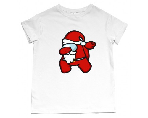 Санта Клаус Among Us - дитяча новорічна футболка купити в інтернет магазині