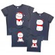 Коты - комплект новогодних футболок для всей семьи купить в интернет магазине