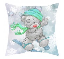 Ведмедик Тедді - новорічна подушка декоративна