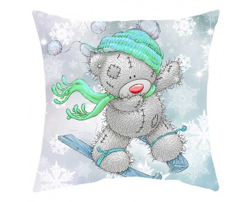 Мишка Тедди - новогодняя подушка декоративная купить в интернет магазине