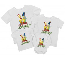 Merry Christmas Сімпсони - комплект новорічних футболок для всієї сім'ї