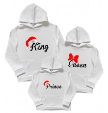King, Queen, Prince, Princess - новорічні утеплені толстовки для всієї родини