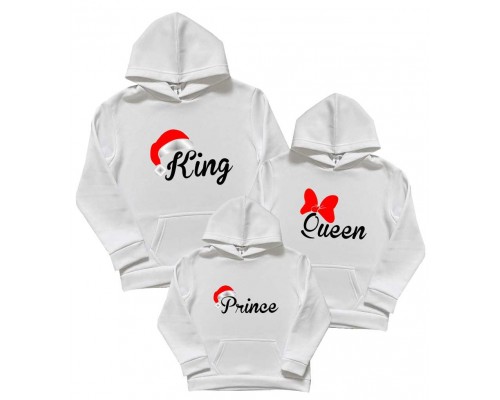 King, Queen, Prince, Princess - новорічні утеплені толстовки для всієї родини купити в інтернет магазині