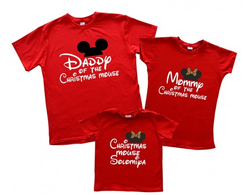 Christmas mouse - новорічний комплект футболок на Різдво купити в інтернет магазині