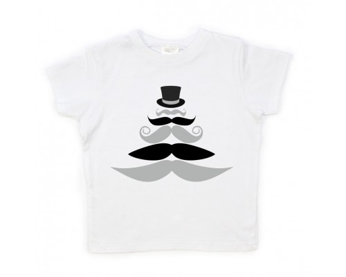 Ёлка из усов - новогодняя футболка детская с бабочкой для мальчика купить в интернет магазине