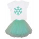 Снежинка - футболка детская для девочки на Новый год +юбка фатиновая балерина купить в интернет магазине