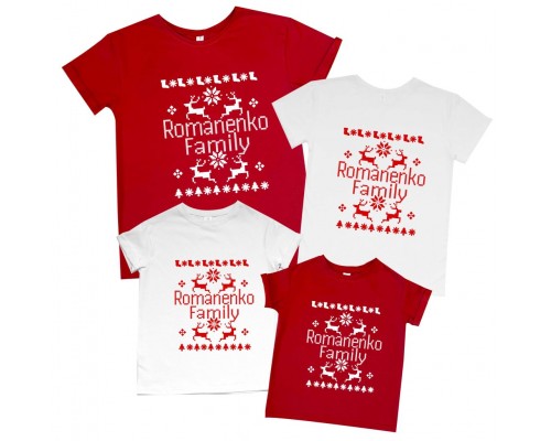 Family - іменні новорічні футболки для всієї родини купити в інтернет магазині