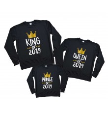 2023 King, Queen, Prince, Princess - новорічний комплект сімейних світшотів family look