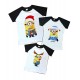 Міньйони новорічні з рогами - комплект 2-х кольорових футболок для всієї родини на Новий рік купити в інтернет магазині