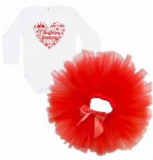 Christmas Princess - новорічний комплект для дівчинки боді +спідниця пачка фатинова