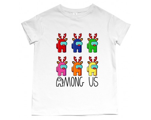 Among Us олени - детская новогодняя футболка купить в интернет магазине
