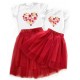 Сердце - новогодний комплект для мамы и дочки футболка + юбка фатиновая балерина купить в интернет магазине