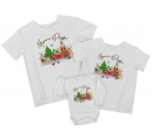 Мирного Різдва - новорічні футболки для всієї родини family look