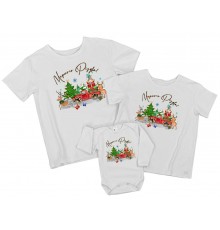 Мирного Рождества - новогодние футболки для всей семьи family look