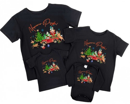 Мирного Різдва - новорічні футболки для всієї родини family look купити в інтернет магазині