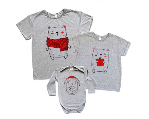 Ведмежата - family look футболки із комбінезоном-чоловічком купити в інтернет магазині