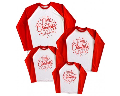 Merry Christmas 2024 - новорічний комплект 2-х кольорових регланів купити в інтернет магазині