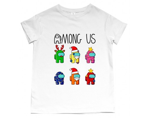 Among Us новогодние - детская футболка купить в интернет магазине