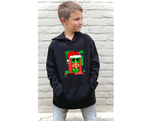 Minecraft Creeper - детская новогодняя толстовка купить в интернет магазине