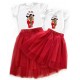 Mama mouse, Baby mouse - комплект для мами та доньки футболка + спідниця фатинова балерина купити в інтернет магазині