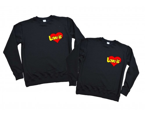 Love is - парные свитшоты для двоих влюбленных купить в интернет магазине
