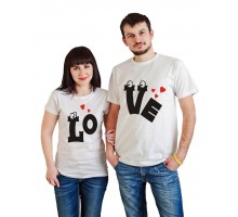 LOVE - парные футболки для влюбленных