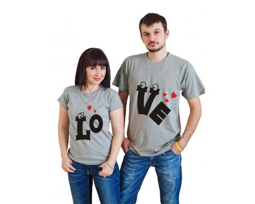 LOVE - парні футболки для закоханих купити в інтернет магазині