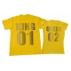 King, Queen - парні футболки для двох золотий принт з номером купити в інтернет магазині