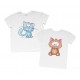 Котики - парные футболки для двоих влюбленных купить в интернет магазине