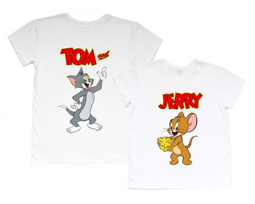Tom and Jerry - парні футболки для закоханих купити в інтернет магазині